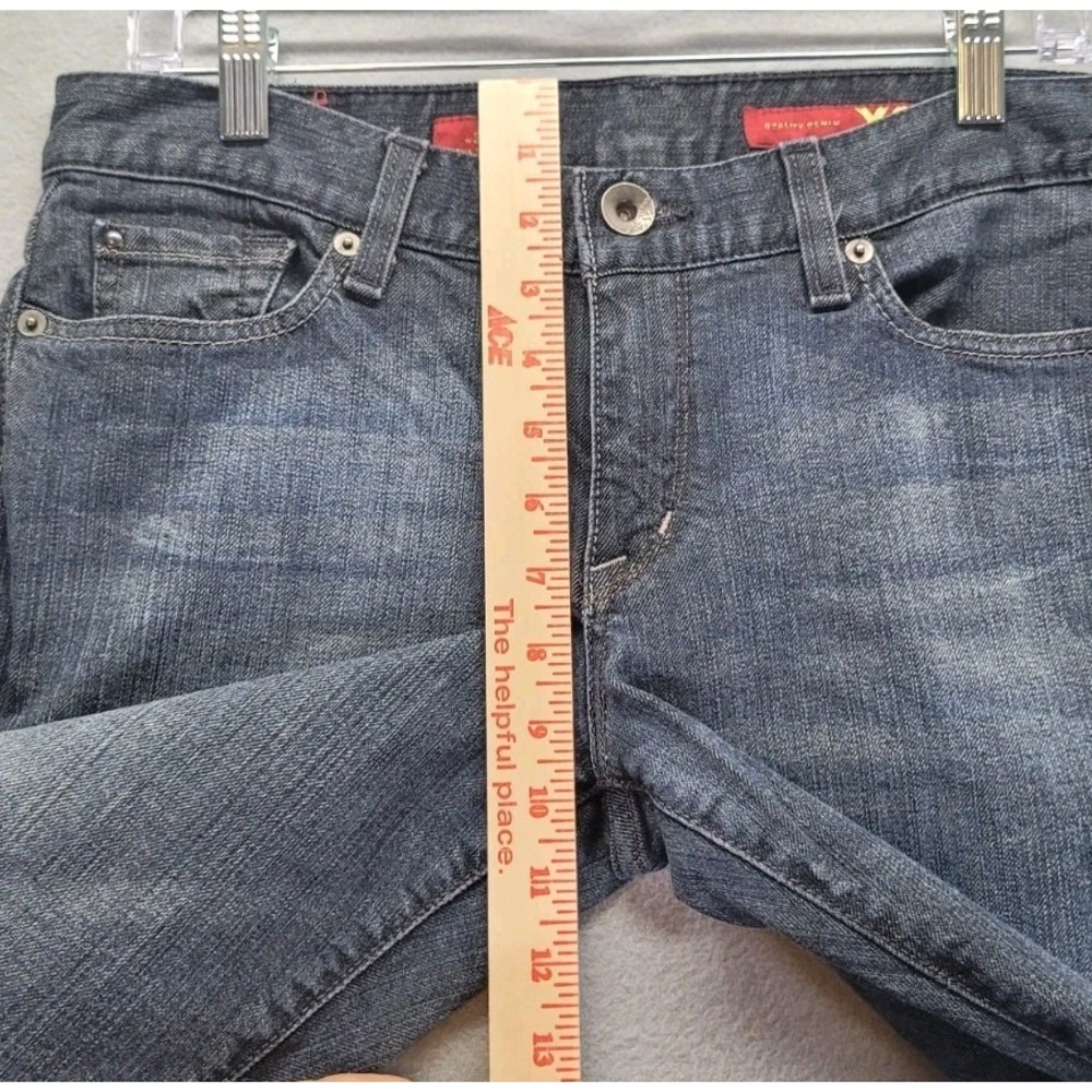 X2 Women’s Boot Cut Jeans in Medium Blue with Dark Stitching - Picture 6 of 10